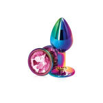 Plug Anal Arco Iris Diamante Rosa