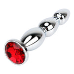 butt plug Largo Diamante Rojo