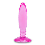 Mini Plug Anal Ventosa Gelatina Rosa