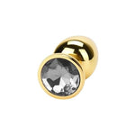 Plug Anal Oro Diamante Blanco