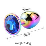 Plug Anal Arco Iris <br> Diamante Azul
