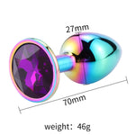 Plug Anal Arco Iris <br> Diamante Morado