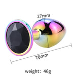 Plug Anal Arco Iris <br> Diamante Negro