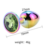 Plug Anal Arco Iris <br> Diamante Verde