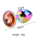 Plug Anal Arco Iris <br> Diamante Naranja