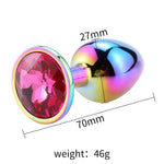 Plug Anal Arco Iris <br> Diamante Rosa
