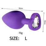 Plug Anal Morado <br> Diamante Blanco