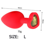 Plug Anal Rojo <br> Diamante Verde