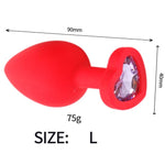 Plug Anal Rojo <br> Diamante Lila