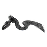Plug Anal Cola De Caballo <br> Silicona Negro