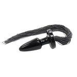 Plug Anal Cola De Caballo <br> Silicona Negro