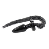 Plug Anal Cola De Caballo <br> Silicona Negro