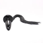 Plug Anal Cola De Caballo <br> Silicona Negro