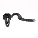 Plug Anal Cola De Caballo <br> Silicona Negro