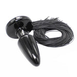 Plug Anal Cola De Caballo <br> Silicona Negro