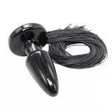 Plug Anal Cola De Caballo <br> Silicona Negro
