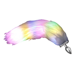 Plug Anal Cola De Zorro Arco Iris De Luz